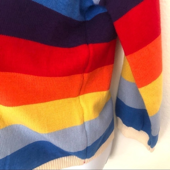 Rainbow Striped Crew Neck Sweater - Picture 4 of 16
